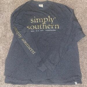 Simply Southern Festive Dog Shirt in Gray and Red